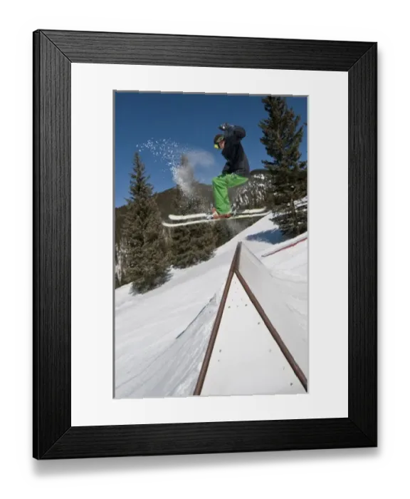 Framed Print : Man skiing, Santa Fe Ski Area, New Mexico, MR Framed Print : Man skiing, Santa Fe Ski Area, New Mexico, MR