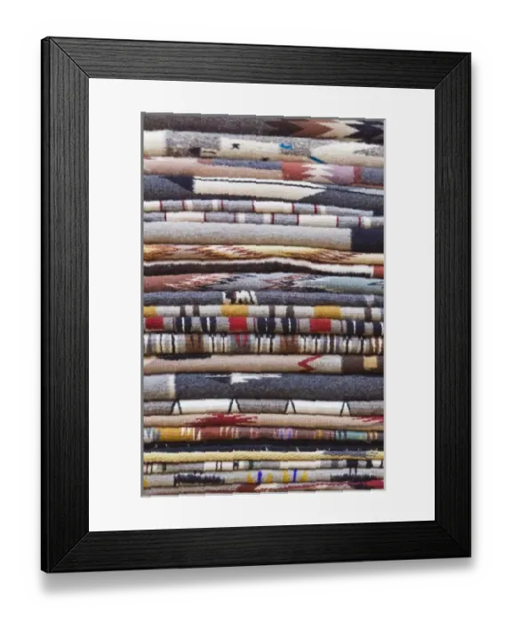 Framed Print : USA, NM, Gallup, Handmade Navajo Rugs for Sale Framed Print : USA, NM, Gallup, Handmade Navajo Rugs for Sale