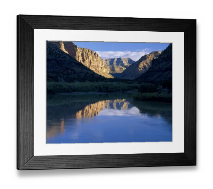 Framed Print : UTAH. USA. Green River at sunrise. Desolation Canyon. Proposed Book Cliffs-Desolation Framed Print : UTAH. USA. Green River at sunrise. Desolation Canyon. Proposed Book Cliffs-Desolation