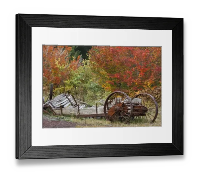 Framed Print : USA, Oregon, Willamette National Forest. Vintage farm equipment next to historic Framed Print : USA, Oregon, Willamette National Forest. Vintage farm equipment next to historic