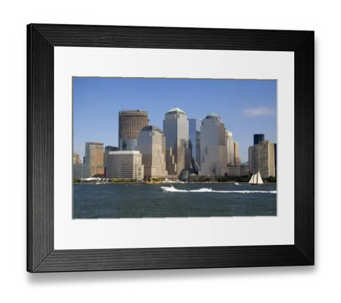 Framed Print : Modern office buildings, skyscrapers along lower West Side in New York City, New York, USA Framed Print : Modern office buildings, skyscrapers along lower West Side in New York City, New York, USA