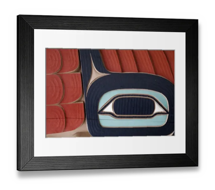 Framed Print : USA, Washington, Discovery Bay. Detail ofs Klallam Native-American totem art Framed Print : USA, Washington, Discovery Bay. Detail ofs Klallam Native-American totem art