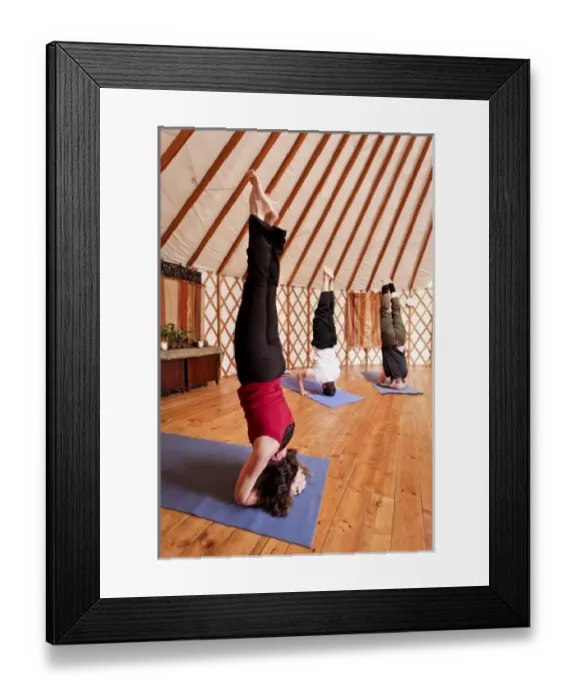 Framed Print : Ojo Caliente, New Mexico, USA. Yoga Class (MR & PR) Framed Print : Ojo Caliente, New Mexico, USA. Yoga Class (MR & PR)