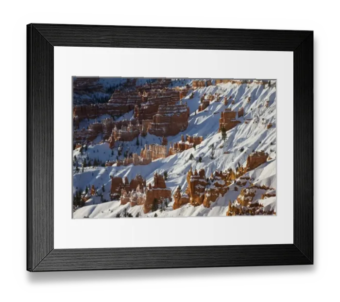 Framed Print : USA, Utah, Bryce Canyon National Park. Bryce Amphitheater from Inspiration Point, winter Framed Print : USA, Utah, Bryce Canyon National Park. Bryce Amphitheater from Inspiration Point, winter