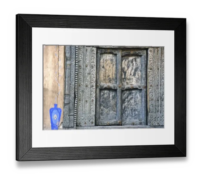 Framed Print : USA, New Mexico, Santa Fe. Close-up view of old doorway