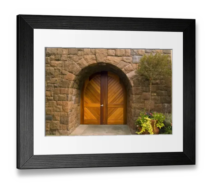 Framed Print : USA, Oregon, Dundee. Gates of Archersy Summit Winery Framed Print : USA, Oregon, Dundee. Gates of Archersy Summit Winery