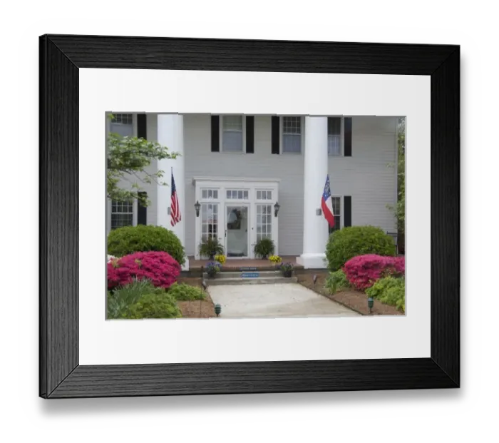 Framed Print : Virginia, Norfolk. Norfolk Naval Station. Historic officer homes, Georgia House