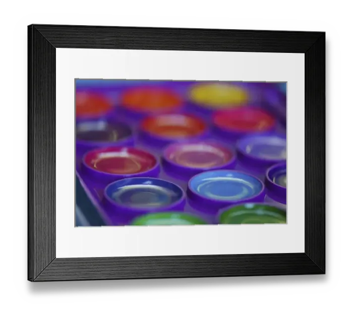 Framed Print : USA, Oregon, Portland. Close-up of childs watercolor paints Framed Print : USA, Oregon, Portland. Close-up of childs watercolor paints