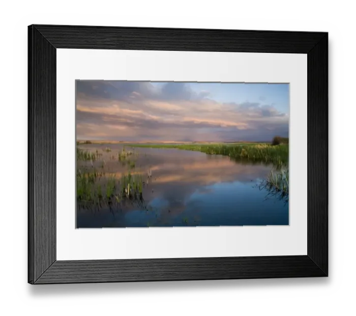 Framed Print : Stormy evening at Malhuer National Wildlife Refuge in Harney County Oregon