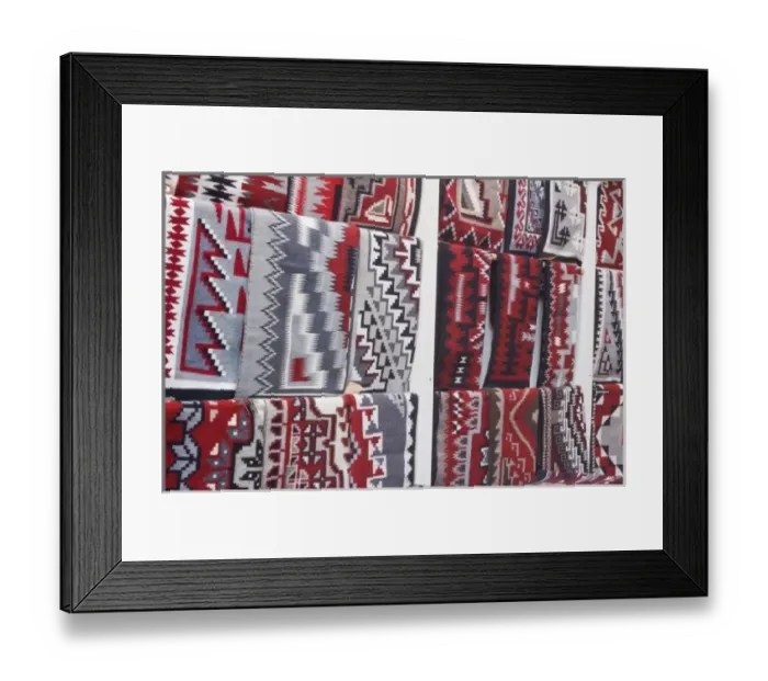Framed Print : USA, NM, Gallup, Handmade Navajo Rugs for Sale Framed Print : USA, NM, Gallup, Handmade Navajo Rugs for Sale