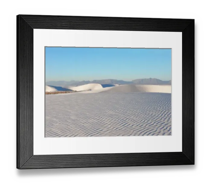 Framed Print : North America, USA, New Mexico, White Sands National Monument, Transverse Dunes