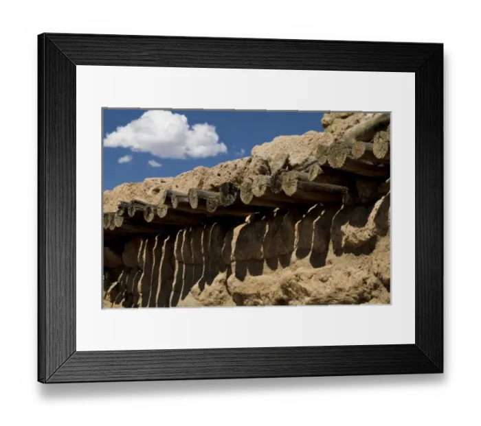 Framed Print : Santa Clara Pueblo, New Mexico, United States. Puye Cliff dwellings. Site of ancient