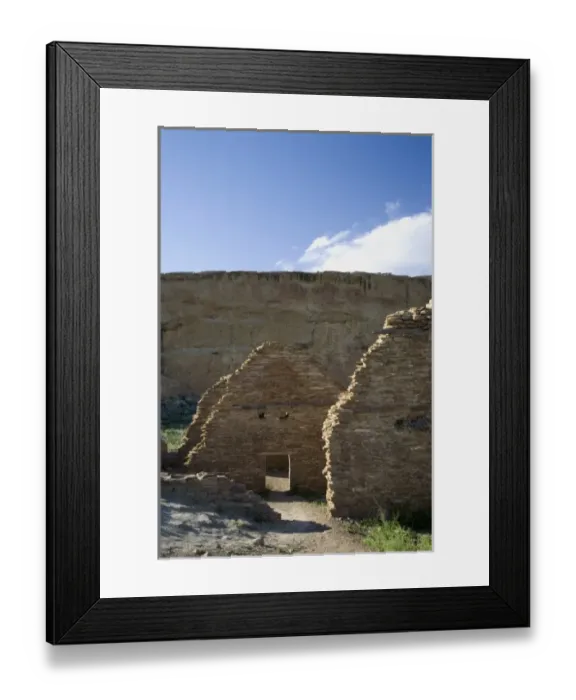 Framed Print : NM, New Mexico, Chaco Culture National Historic Park, Chaco Canyon, home of Ancestral