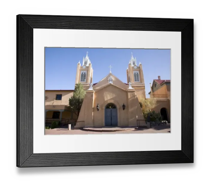 Framed Print : NM, New Mexico, Albuquerque, San Felipe de Neri Church, founded 1706
