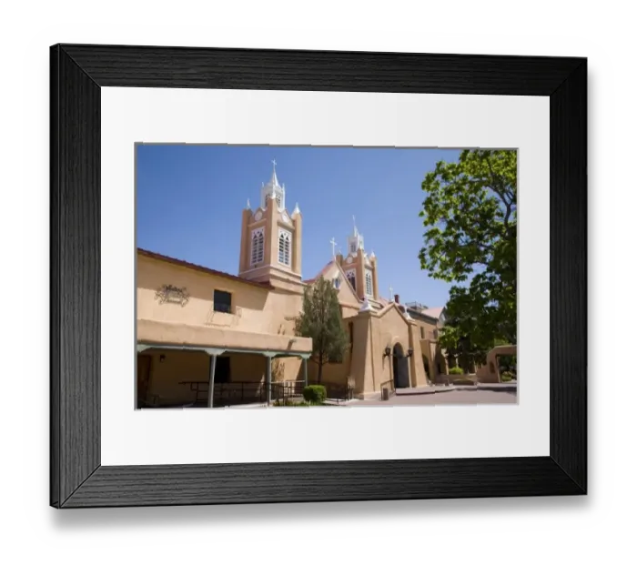 Framed Print : NM, New Mexico, Albuquerque, San Felipe de Neri Church, founded 1706 Framed Print : NM, New Mexico, Albuquerque, San Felipe de Neri Church, founded 1706