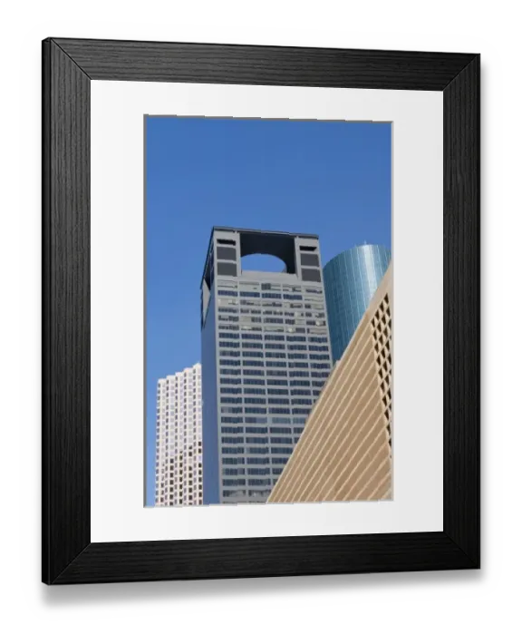 Framed Print : Texas, Houston. Downtown skyline Framed Print : Texas, Houston. Downtown skyline