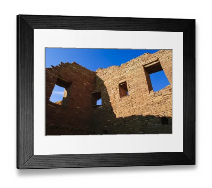 Framed Print : New Mexico. Pueblo Bonito Chaco Culture National Historical Park scenery New Mexico Framed Print : New Mexico. Pueblo Bonito Chaco Culture National Historical Park scenery New Mexico