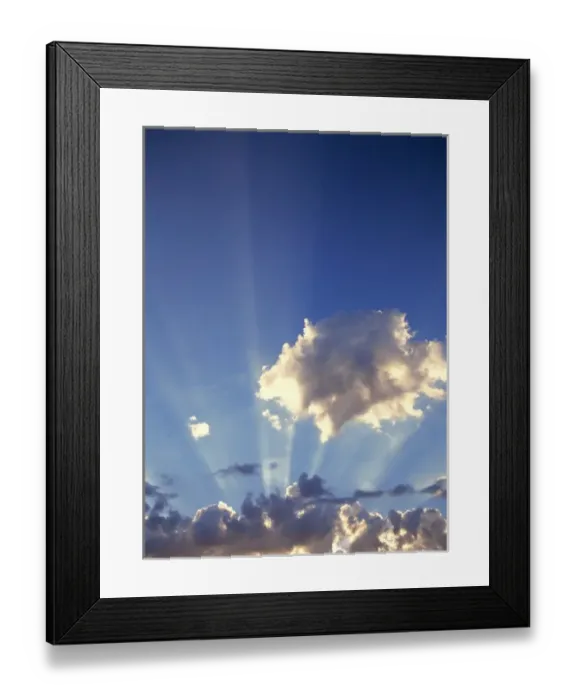 Framed Print : USA, Oregon, Bend. Sun rays filll the sky in Central Oregon Framed Print : USA, Oregon, Bend. Sun rays filll the sky in Central Oregon