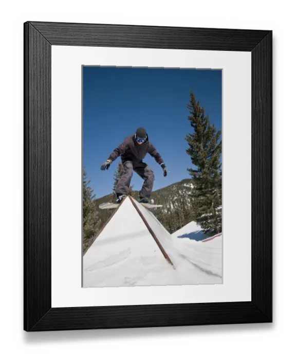 Framed Print : Man snowboarding, Santa Fe Ski Area, New Mexico, MR Framed Print : Man snowboarding, Santa Fe Ski Area, New Mexico, MR