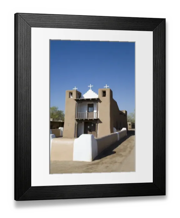 Framed Print : NM, New Mexico, Taos Pueblo, inhabited for 1000 years, San Geronimo Church ( St. Jerome) Framed Print : NM, New Mexico, Taos Pueblo, inhabited for 1000 years, San Geronimo Church ( St. Jerome)