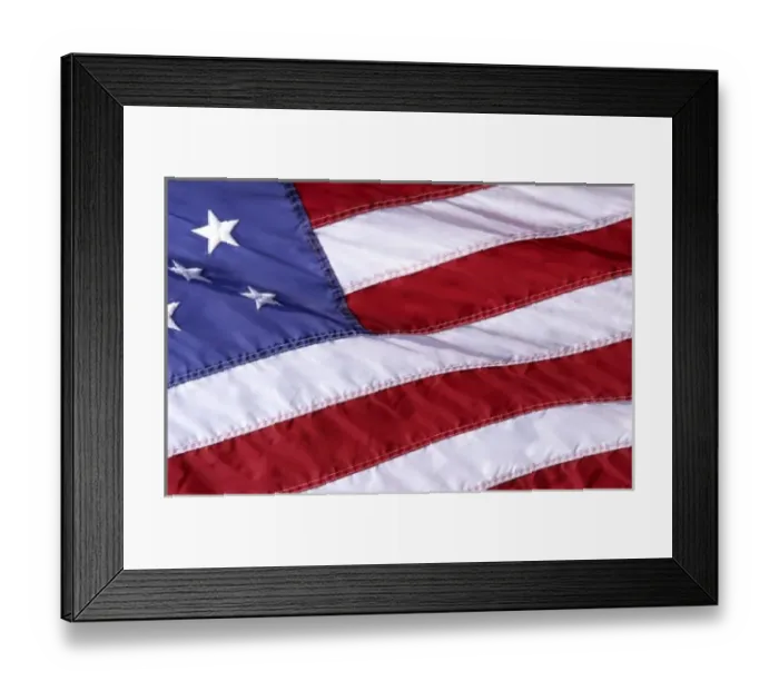 Framed Print : USA flag, North Carolina, USA