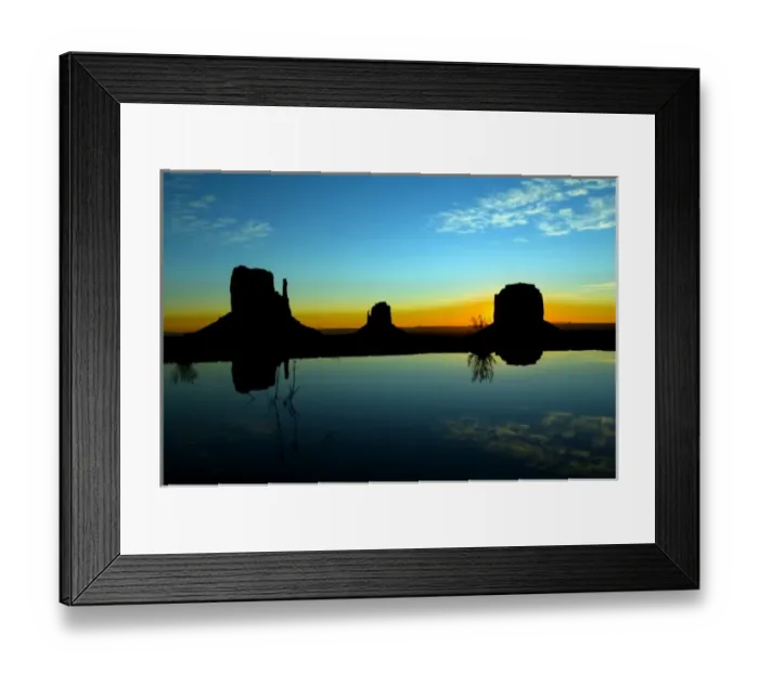 Framed Print : Monument Valley Sunrise Reflections