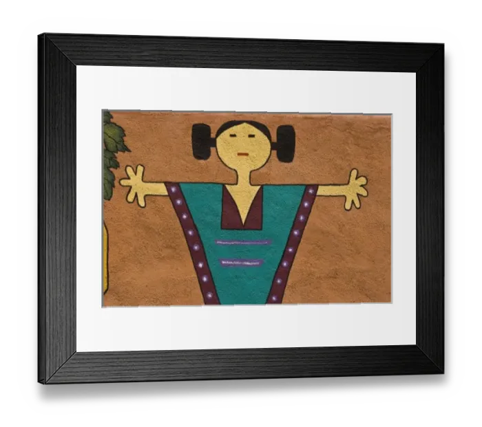 Framed Print : USA, New Mexico, Santa Fe. Close-up section of woman in a wall mural on the outside of a building Framed Print : USA, New Mexico, Santa Fe. Close-up section of woman in a wall mural on the outside of a building