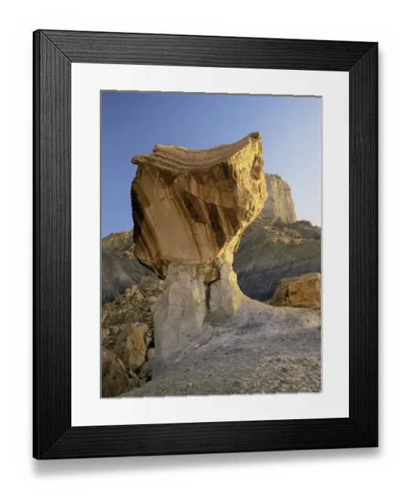 Framed Print : USA, Utah, Glen Canyon NRA. Balanced rock below Mustard Point near Big Water town
