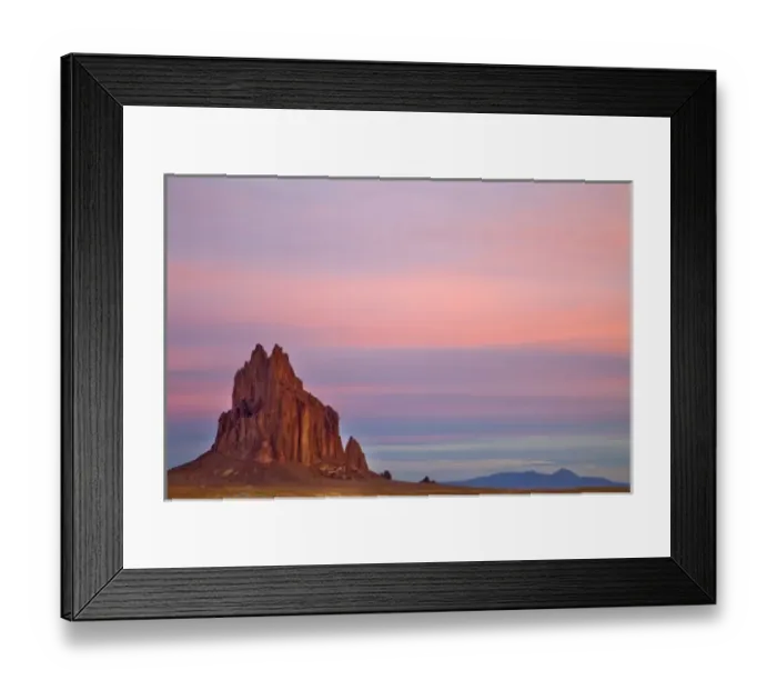 Framed Print : Shiprock mountain at dawn near Shiprock New Mexico