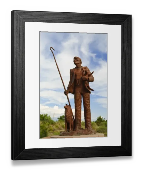 Framed Print : New Mexico, Albuquerque. Sculpture Garden of the Albuquerque Museum Old Town Albuquerque