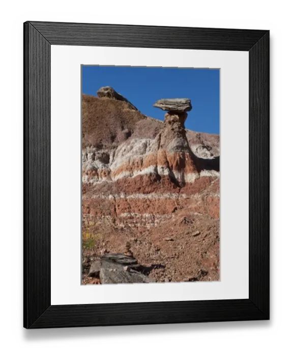 Framed Print : North America, USA, Texas, Panhandle, Hoodoo in the Quartermaster geologic formationf