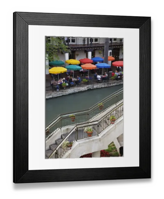 Framed Print : Stairway leading to River Walk and San Antonio River, San Antonio, Texas Framed Print : Stairway leading to River Walk and San Antonio River, San Antonio, Texas