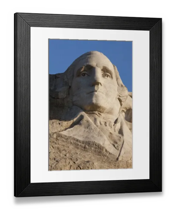 Framed Print : USA, South Dakota, Mount Rushmore National Monument, Close-up of George Washington