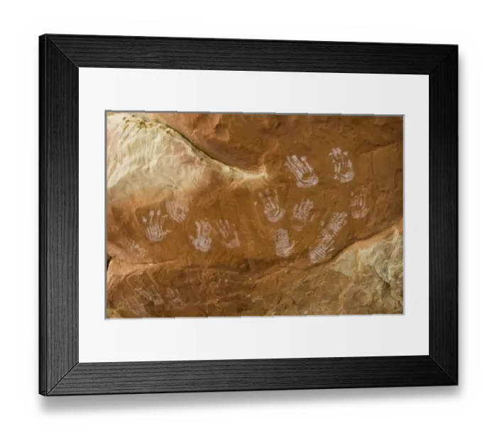 Framed Print : USA, Utah, Canyonlands NP. Ancient pictographs of hands. Needles District Peekaboo Trail Framed Print : USA, Utah, Canyonlands NP. Ancient pictographs of hands. Needles District Peekaboo Trail