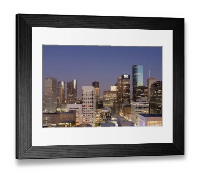 Framed Print : Texas, Houston. Downtown skyline Framed Print : Texas, Houston. Downtown skyline