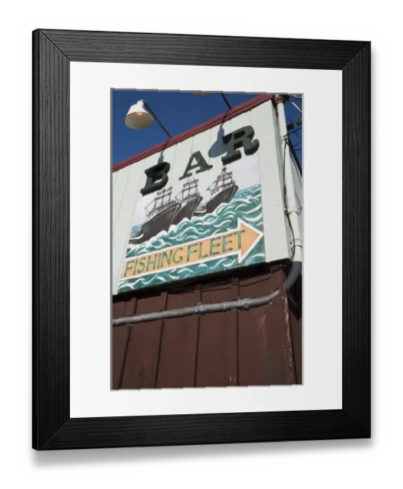 Framed Print : USA, New York, East Hampton. Fishing Fleet Bar sign, Montauk Framed Print : USA, New York, East Hampton. Fishing Fleet Bar sign, Montauk