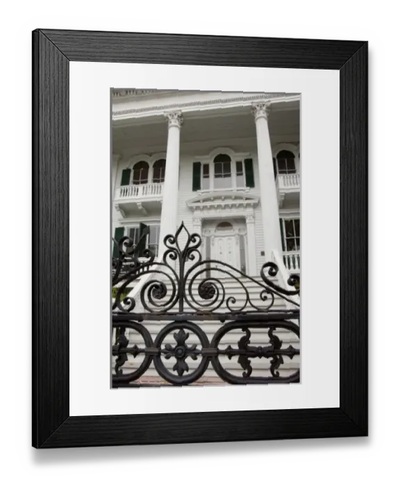 Framed Print : North Carolina, Wilmington. Historic antebellum Bellamy Mansion, c. 1861, Classic Revival Framed Print : North Carolina, Wilmington. Historic antebellum Bellamy Mansion, c. 1861, Classic Revival