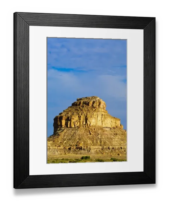 Framed Print : New Mexico. A sandstone butte in Chaco Culture National Historical Park scenery New Mexico Framed Print : New Mexico. A sandstone butte in Chaco Culture National Historical Park scenery New Mexico