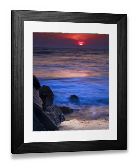 Framed Print : USA, New Jersey, Cape May. Sunset reflection on ocean Framed Print : USA, New Jersey, Cape May. Sunset reflection on ocean