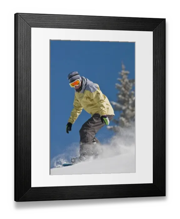 Framed Print : Man snowboarding, Santa Fe Ski Area, New Mexico, MR Framed Print : Man snowboarding, Santa Fe Ski Area, New Mexico, MR