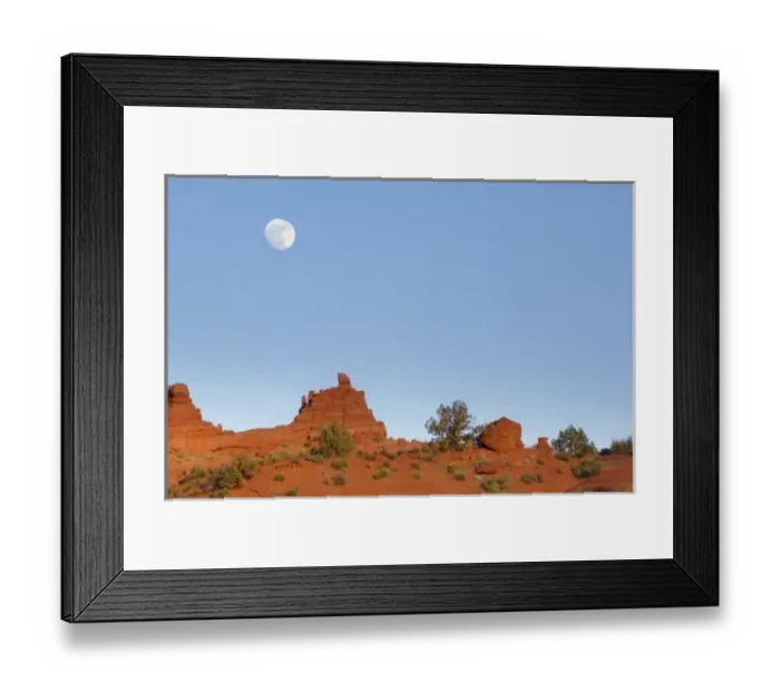 Framed Print : USA, Utah, Moab, Full Moon at Fisher Tower Framed Print : USA, Utah, Moab, Full Moon at Fisher Tower