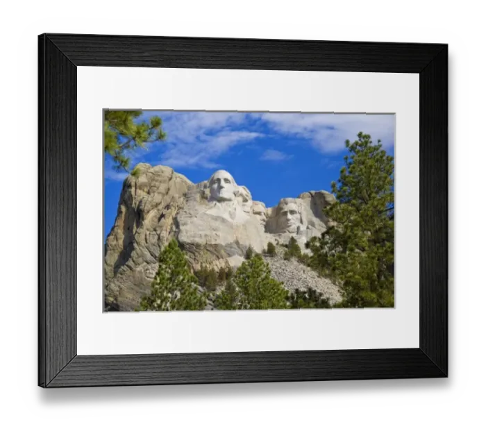 Framed Print : USA, South Dakota. Overview of Mount Rushmore National Memorial in daytimeFred J