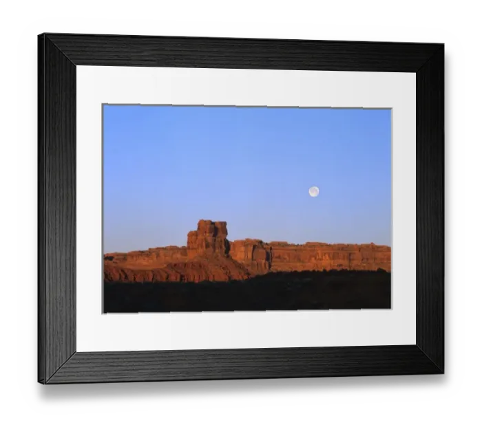 Framed Print : Moonrise over Valley of the Gods near Mexican Hat, Utah Framed Print : Moonrise over Valley of the Gods near Mexican Hat, Utah