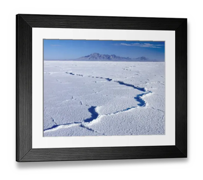 Framed Print : Utah. USA. Pressure ridges in salt crust. Bonneville Salt Flats. Silver Island Mountains Framed Print : Utah. USA. Pressure ridges in salt crust. Bonneville Salt Flats. Silver Island Mountains