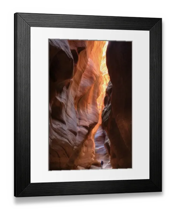 Framed Print : Utah, Paria Canyon-Vermillion Cliffs Wilderness, Buckskin Gulch, 21 mile long slot canyon