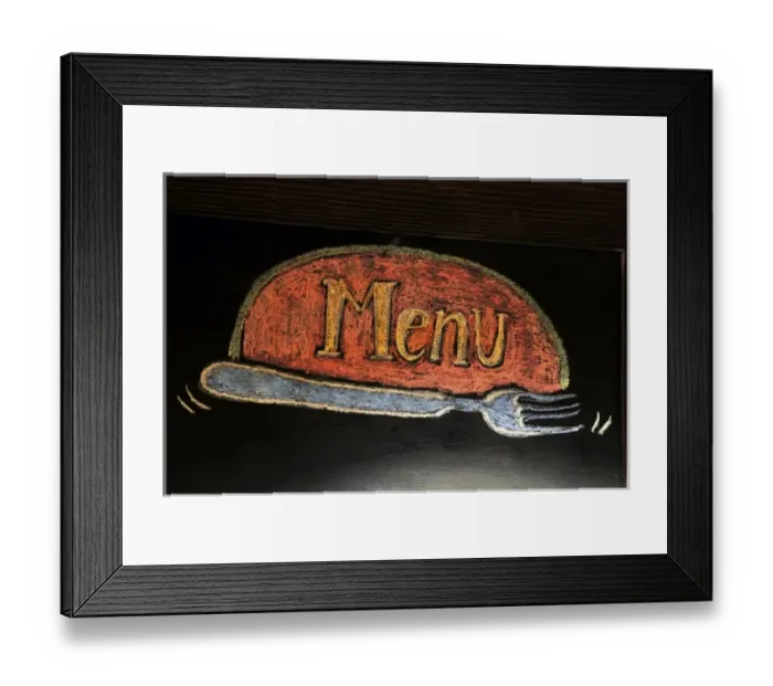 Framed Print : USA, Oregon, Portland. Chalkboard menu sign at delicatessen Framed Print : USA, Oregon, Portland. Chalkboard menu sign at delicatessen