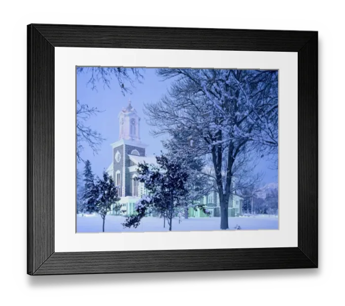 Framed Print : LOGAN, UTAH. USA. LDS (Mormon) Tabernacle in winter at dusk Framed Print : LOGAN, UTAH. USA. LDS (Mormon) Tabernacle in winter at dusk