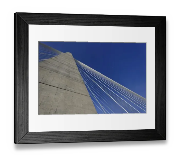 Framed Print : Suspension details of Arthur Ravenel Jr. Bridge, Charleston, South Carolina. Also