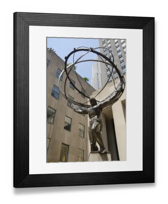 Framed Print : New York, New York City. Atlas statue