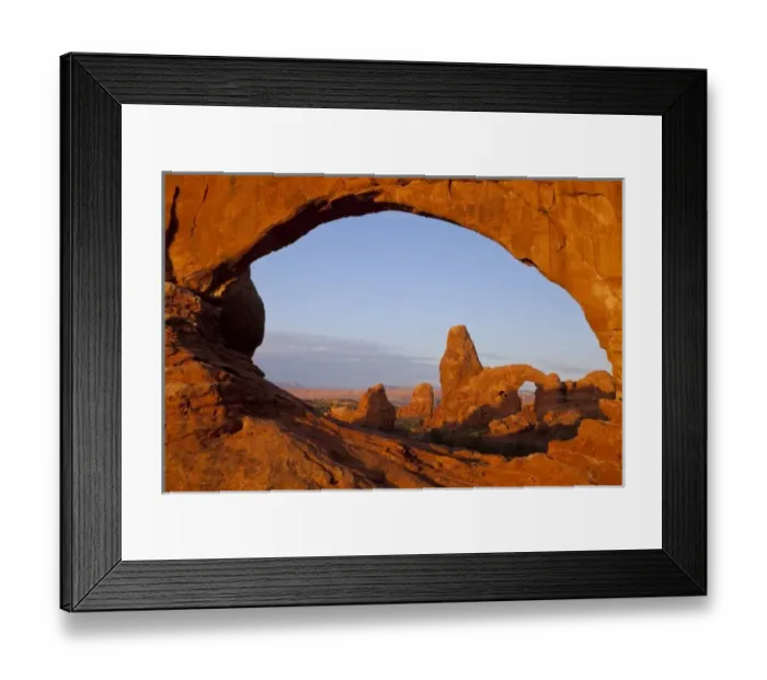 Framed Print : Looking through the North Window onto Turret Arch in Arches National Park, Utah, USA